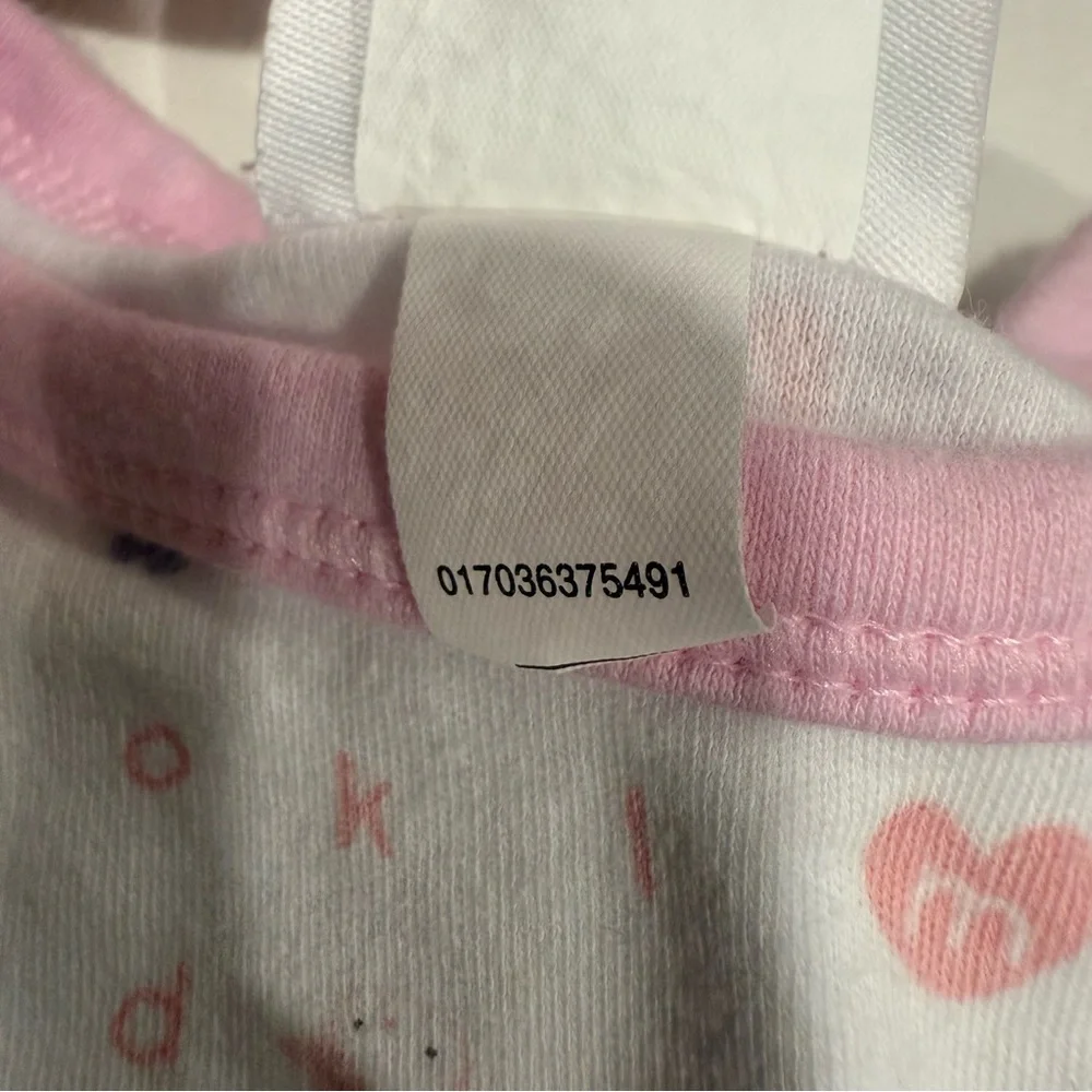 Y2K Bon Bebe Light Pink Baby Set Bunny with Matching Bib Size 0-3 Months